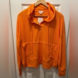 Bright Coral/Orange (Luc Orange) Hooded Pullover